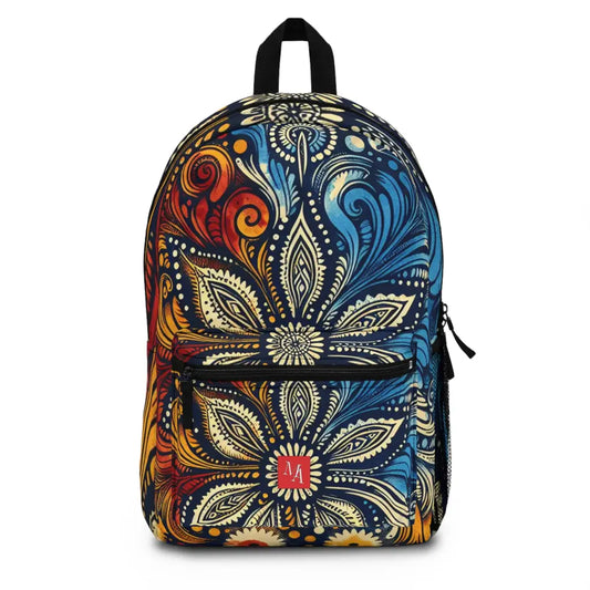 Intricate Contrast of Warm and Cool Hues Backpack One size