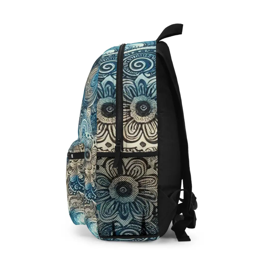 Intricate Indigo Patterns - Backpack - One size - Bags