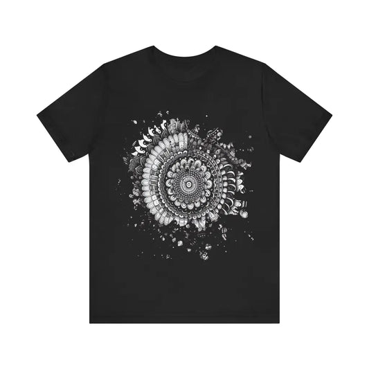 Intricate Ink Mandala - Jersey Short Sleeve Tee - Black / S