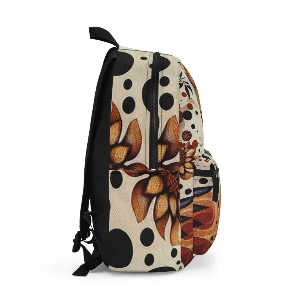 Intricate Patterns and Earthy Tones - Backpack - One size