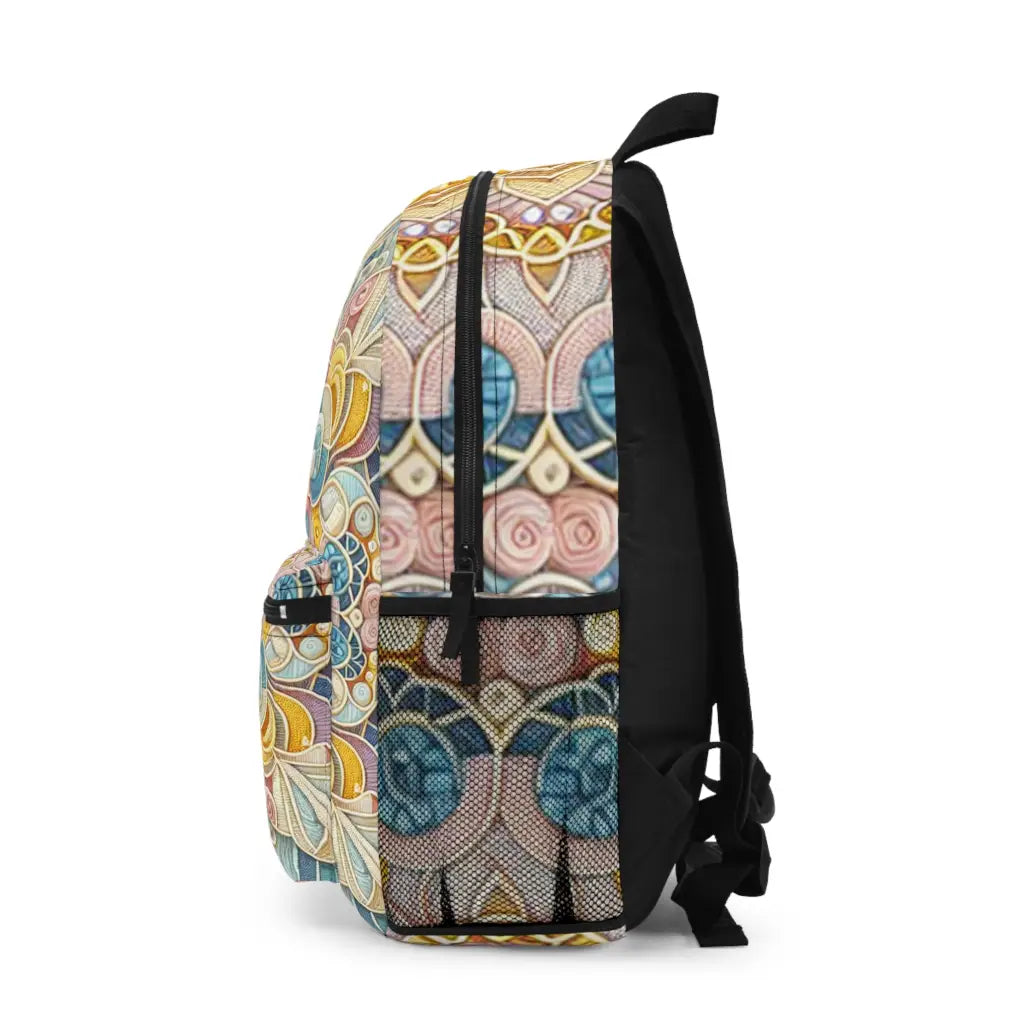 Intricate Tapestry of Pastel Hues - Backpack - One size