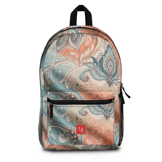 Intricate Whorls and Pastel Foliage - Backpack - One size