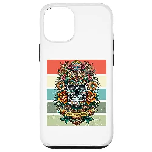 iPhone 11 Pro Max Skull Embellished with Vibrant Flowers