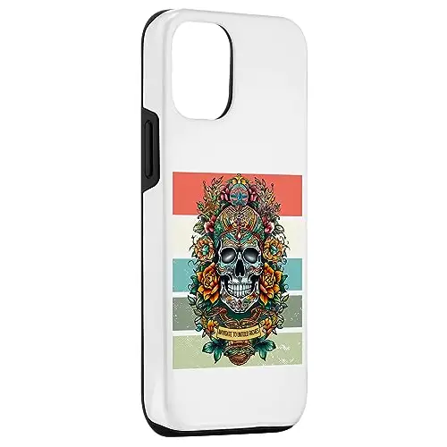 iPhone 11 Pro Max Skull Embellished with Vibrant Flowers