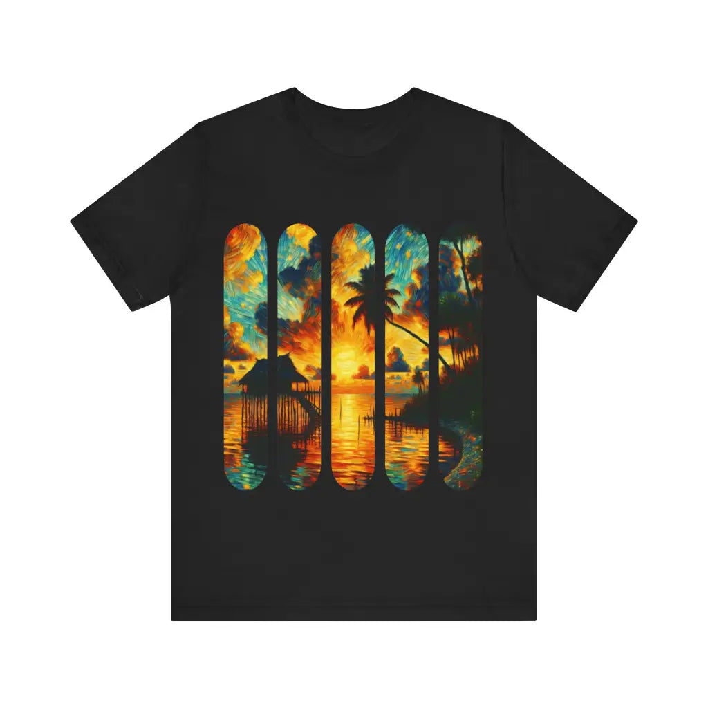 Island Bliss at Days End - Jersey Short Sleeve Tee - Black