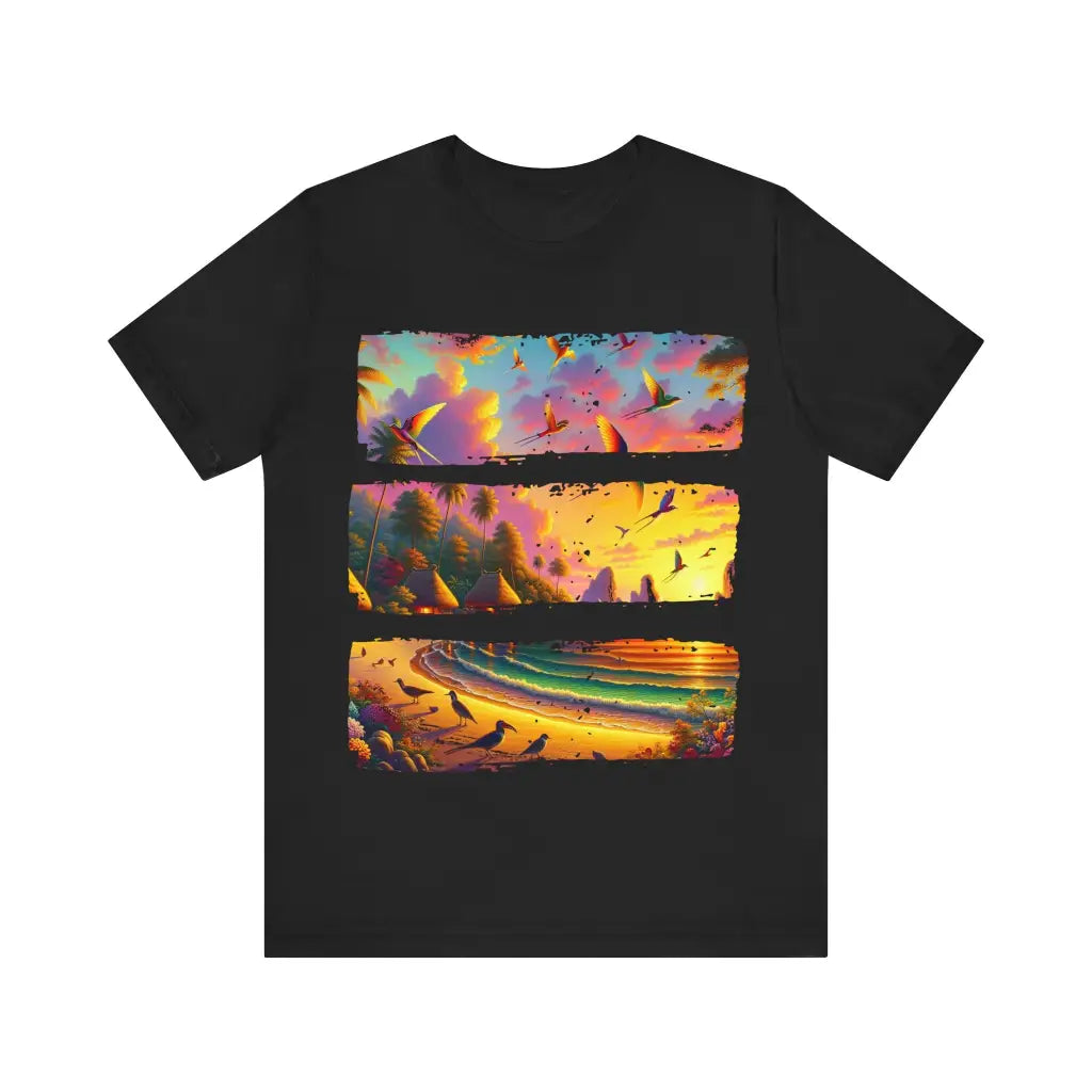 Island Paradise at Sun Hour - Jersey Short Sleeve Tee