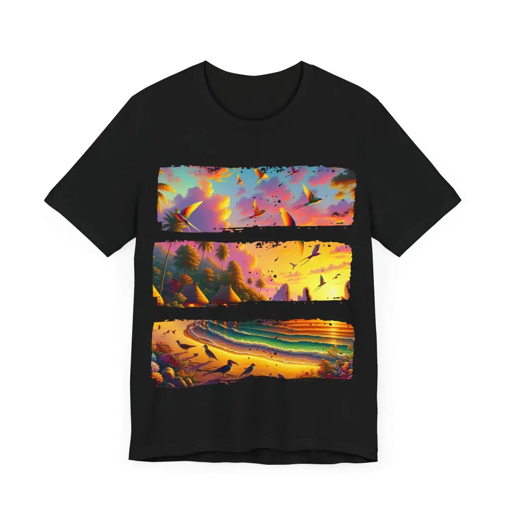 Island Paradise at Sun Hour - Jersey Short Sleeve Tee