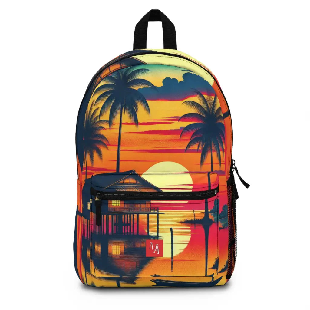 Island Retreat at Dusk Backpack One size Bags