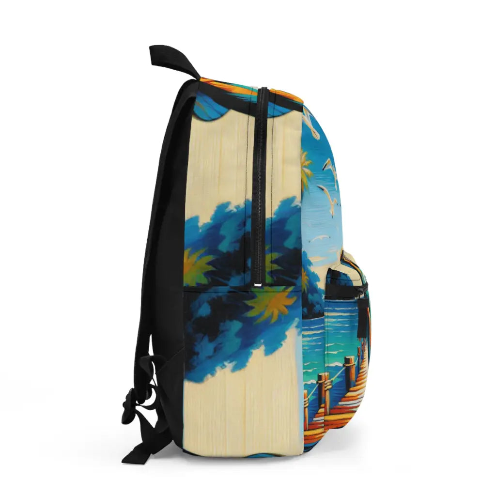Island Stroll with Seagulls Backpack One size Bags