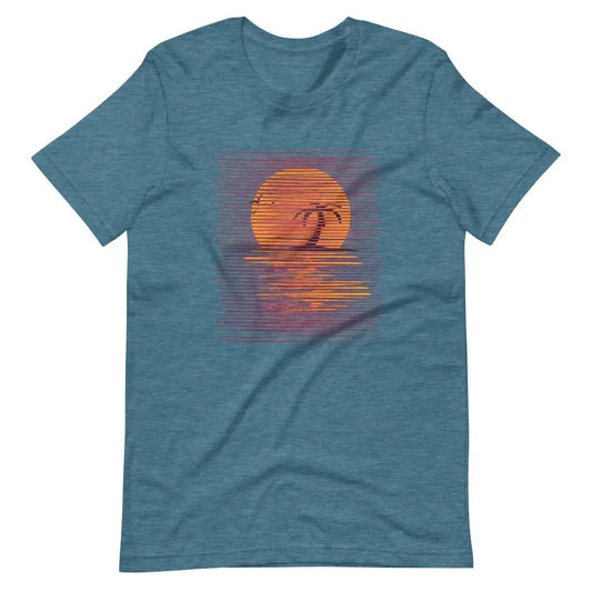 Island Sunset - Short-sleeve t-shirt - Heather Deep Teal
