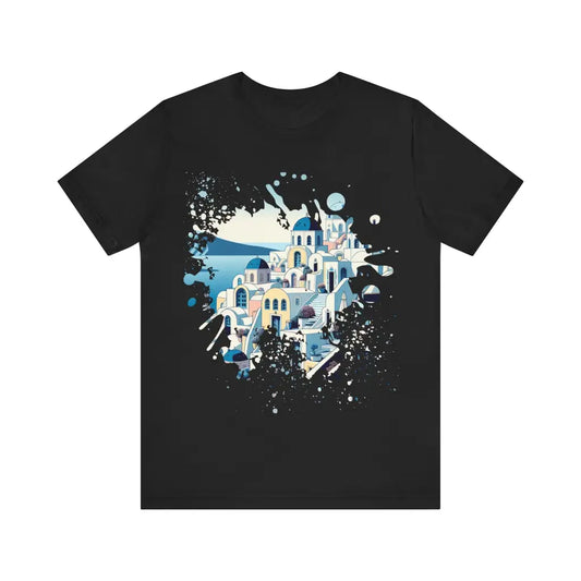 Isle of Blue Domes - Jersey Short Sleeve Tee - Black / S