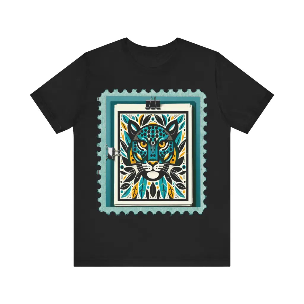 Jaguar in Patterns Jersey Short Sleeve Tee Black / S T Shirt