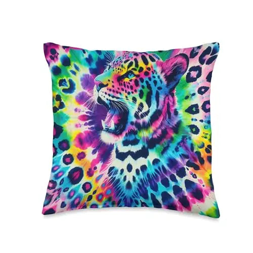 Jaguar Roar of the Rainbow: Luminous Jungle Majesty Throw