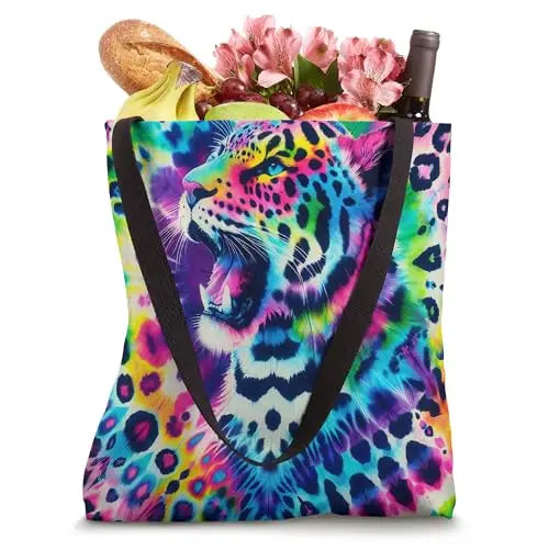 Jaguar Roar of the Rainbow: Luminous Jungle Majesty Tote