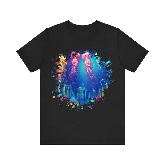 Jellyfish Pillars of the Deep Blue Jersey Short Sleeve Tee