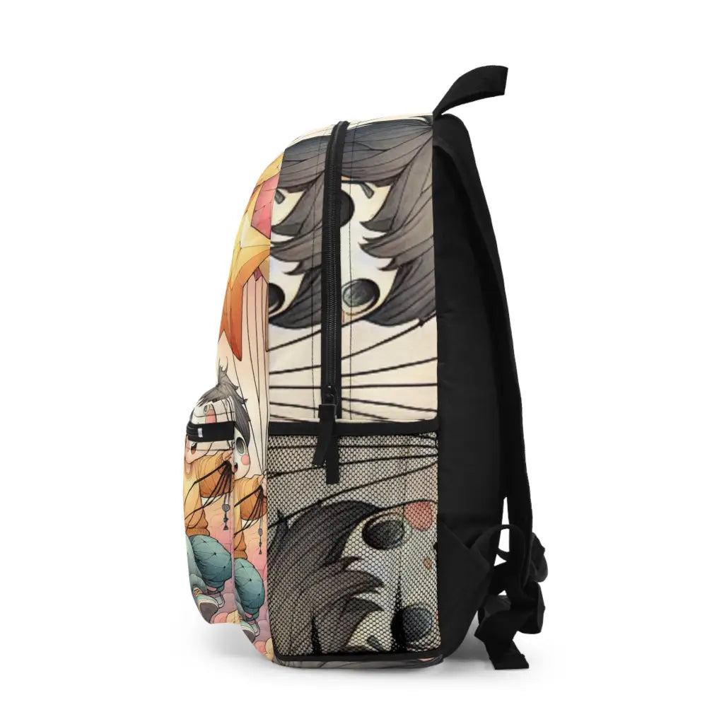 Joyful Flight with Star Balloons Backpack One size Bags