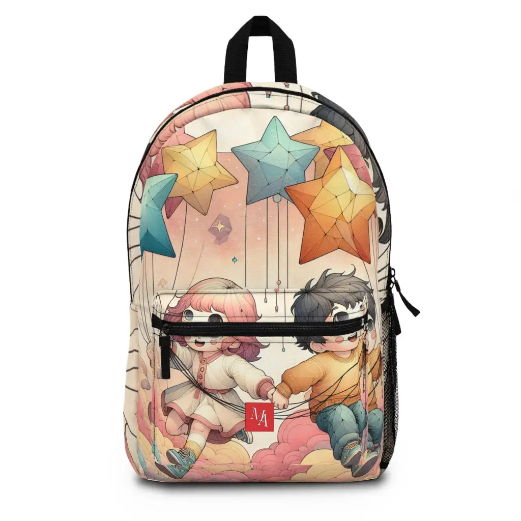 Joyful Flight with Star Balloons Backpack One size Bags