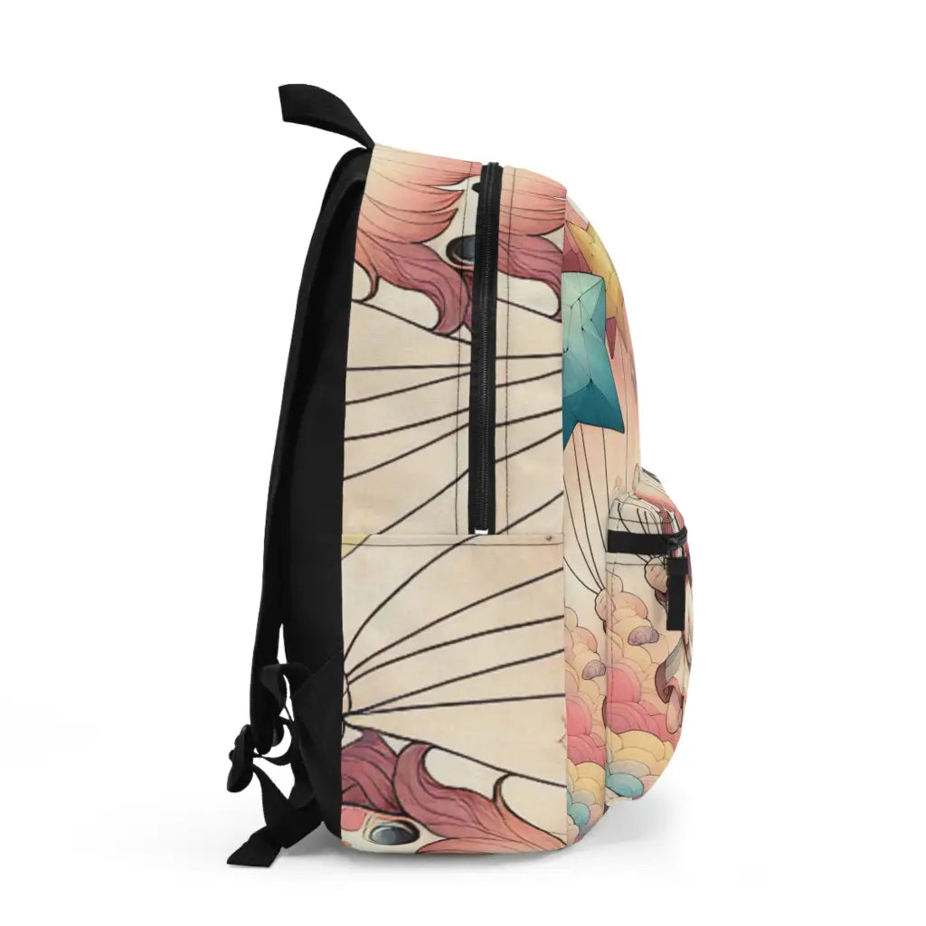 Joyful Flight with Star Balloons Backpack One size Bags