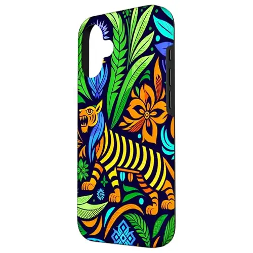 Jungle Harmony: Folk Art Tiger Case (iPhone Select Model)