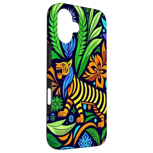 Jungle Harmony: Folk Art Tiger Case (iPhone Select Model)