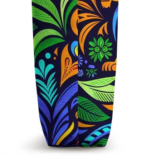 Jungle Harmony: Folk Art Tiger Tote Bag Apparel