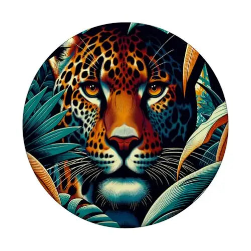 Jungle Majesty: Fierce Gaze of the Jaguar PopSockets