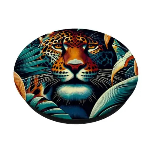 Jungle Majesty: Fierce Gaze of the Jaguar PopSockets