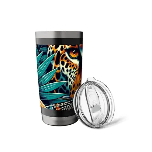Jungle Majesty: Fierce Gaze of the Jaguar Stainless Steel
