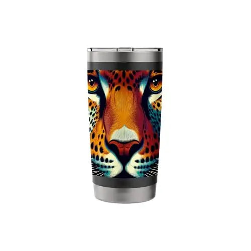 Jungle Majesty: Fierce Gaze of the Jaguar Stainless Steel