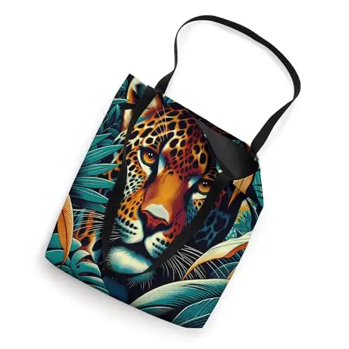 Jungle Majesty: Fierce Gaze of the Jaguar Tote Bag Apparel