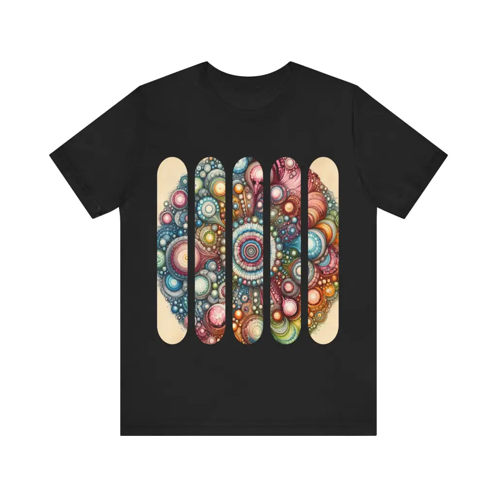 Kaleidoscopic Orbs - Jersey Short Sleeve Tee - Black / S