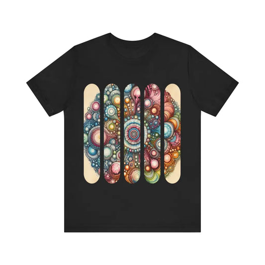 Kaleidoscopic Orbs - Jersey Short Sleeve Tee - Black / S