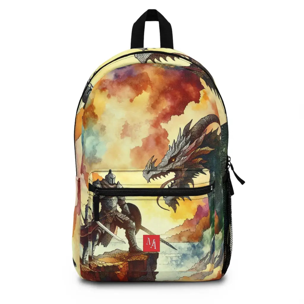 Knight and Dragon Showdown Backpack One size Bags