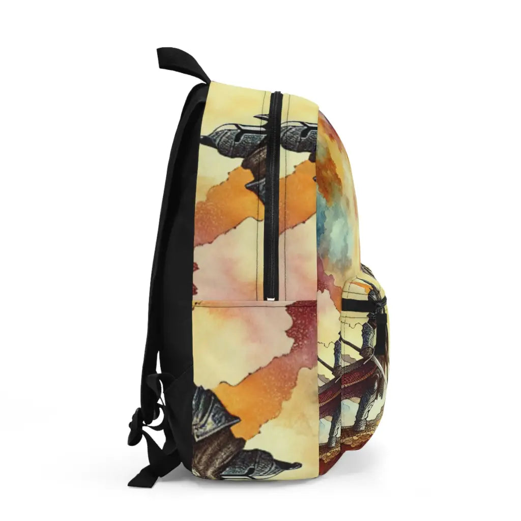 Knight and Dragon Showdown Backpack One size Bags