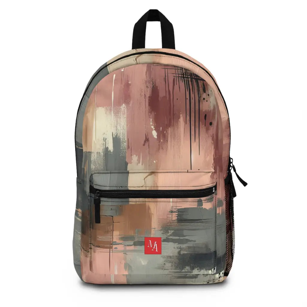Layers of Colorful Abstract Brushstrokes Backpack One size