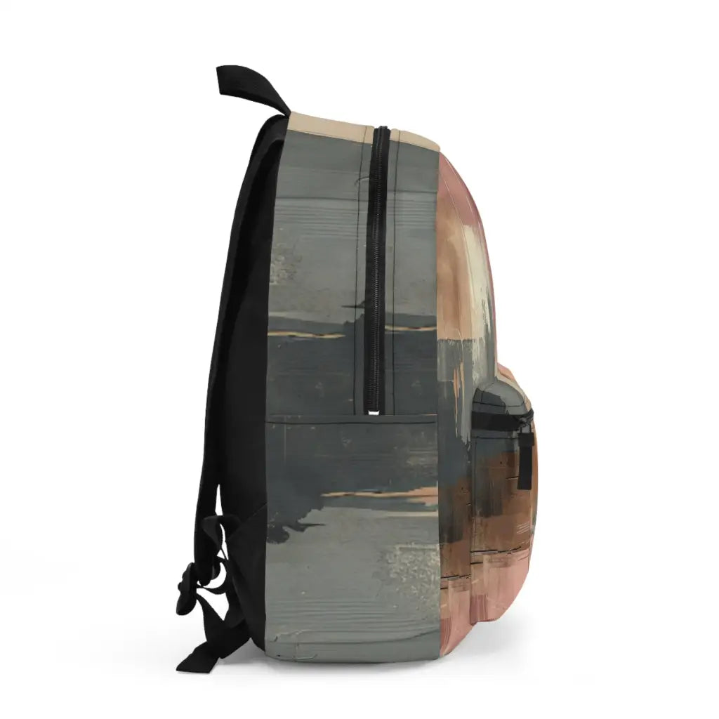Layers of Colorful Abstract Brushstrokes Backpack One size