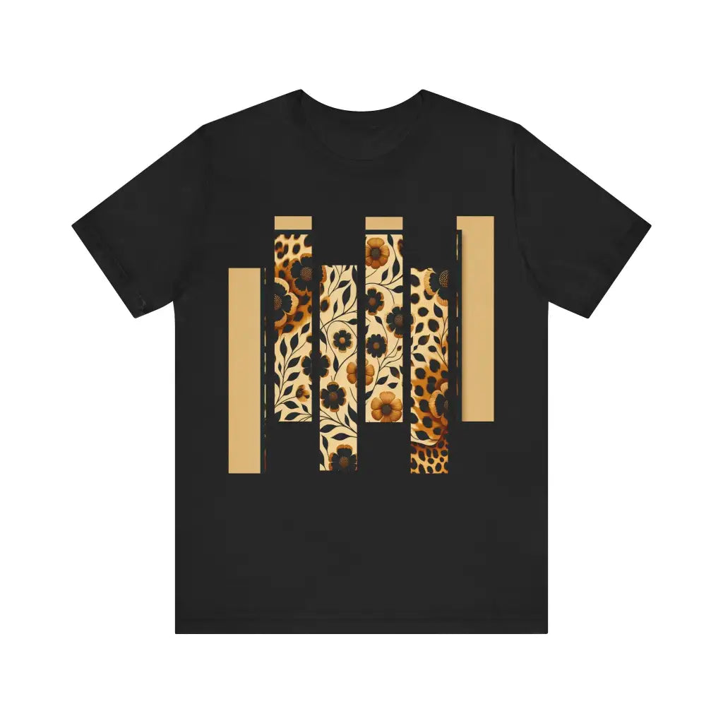 Leopard Blooms Harmony Jersey Short Sleeve Tee Black / S T