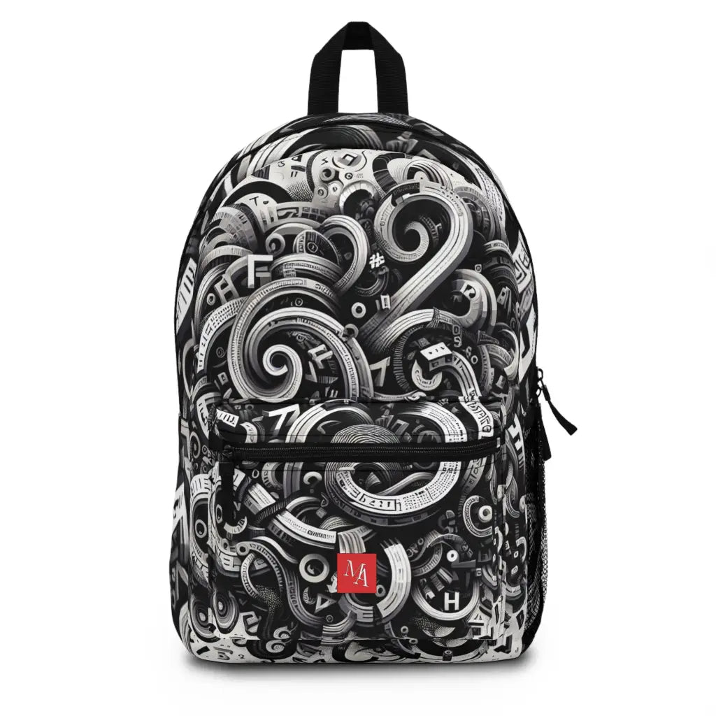 Letter Curves and Spirals Backpack One size Bags