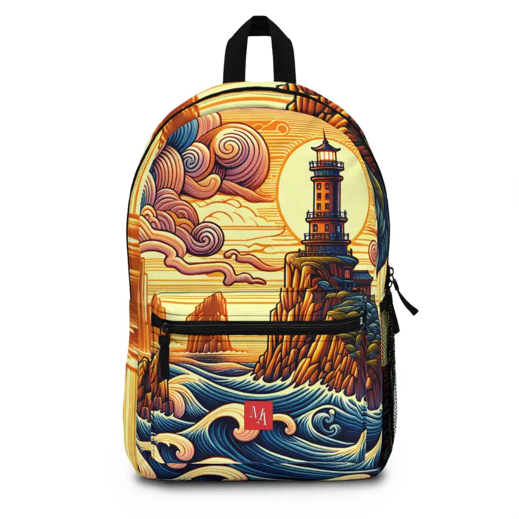 Lighthouse on the Waves Backpack One size Bags
