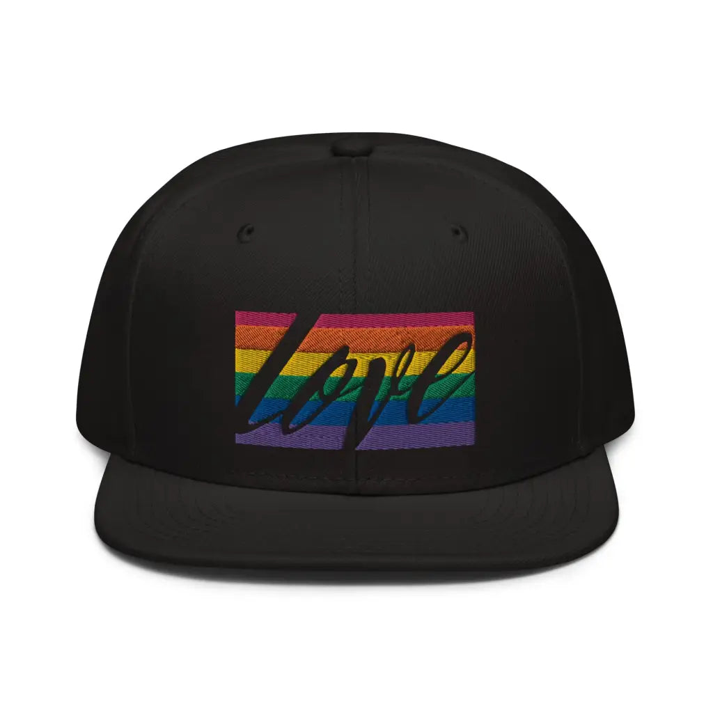 Love is LGBT Snapback Hat - Black