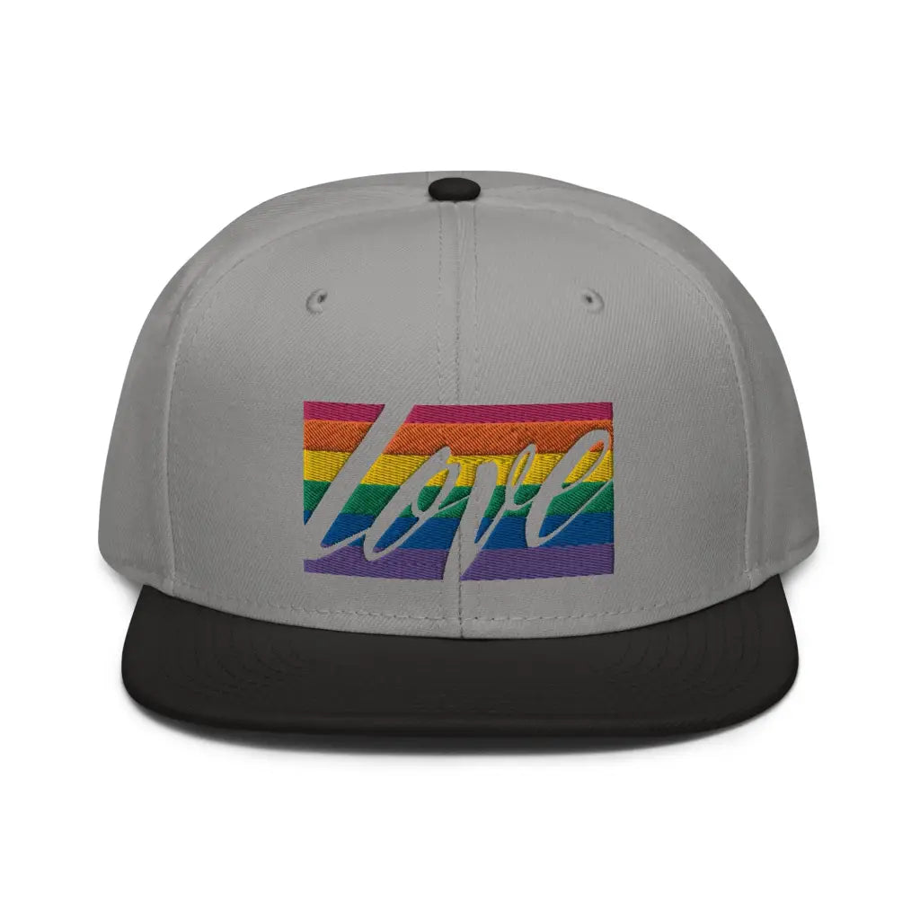 Love is LGBT Snapback Hat - Black / Gray