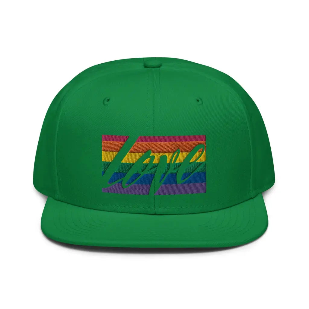 Love is LGBT Snapback Hat - Kelly green