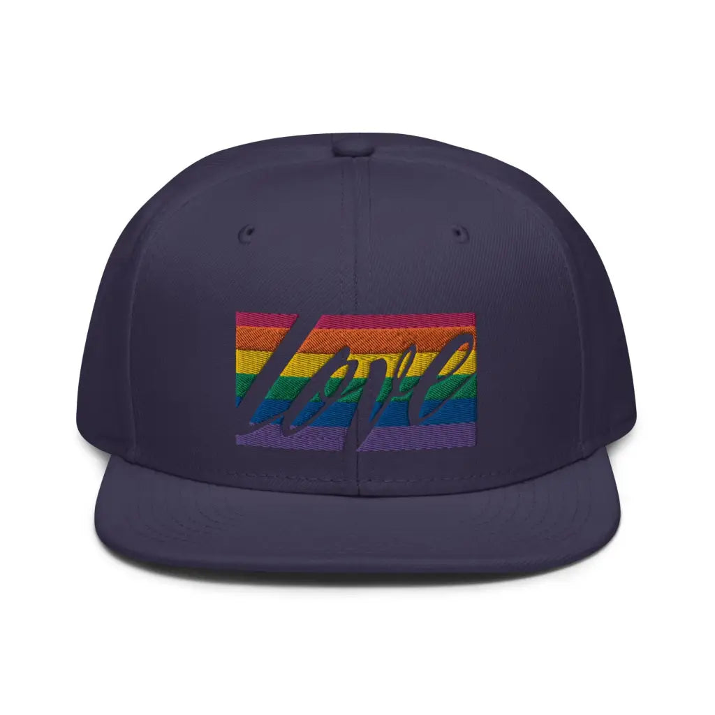 Love is LGBT Snapback Hat - Navy blue