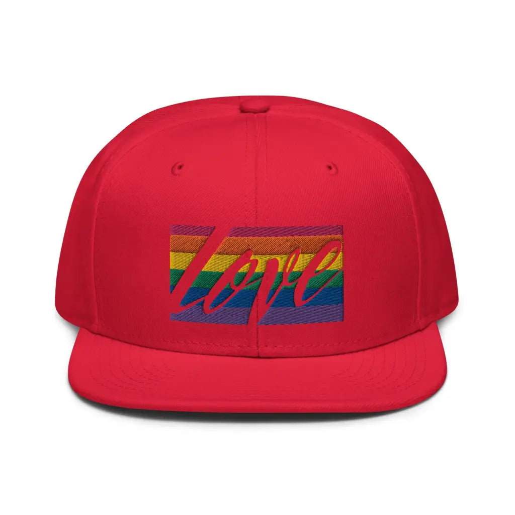 Love is LGBT Snapback Hat - Red