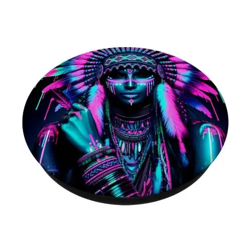 Luminous Spirit: Tribal Glow PopSockets Swappable PopGrip