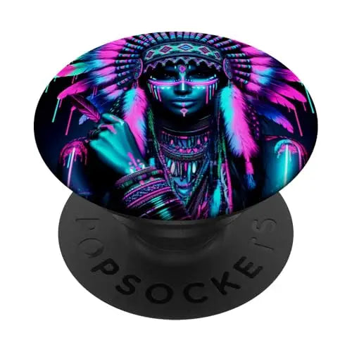 Luminous Spirit: Tribal Glow PopSockets Swappable PopGrip
