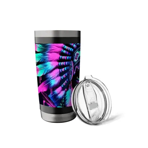 Luminous Spirit: Tribal Glow Stainless Steel Insulated