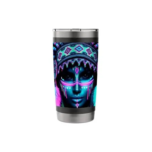 Luminous Spirit: Tribal Glow Stainless Steel Insulated