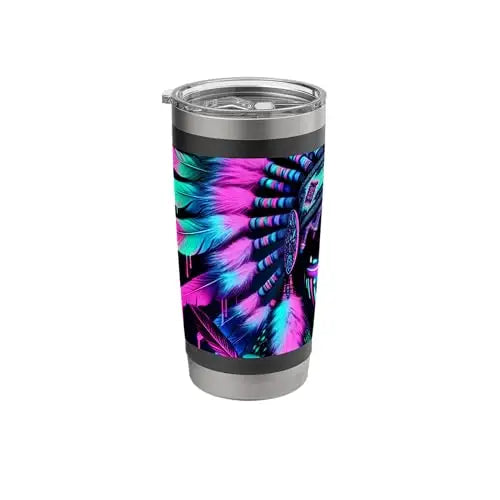 Luminous Spirit: Tribal Glow Stainless Steel Insulated