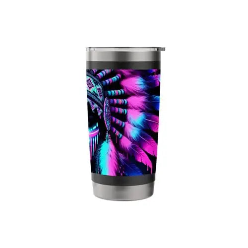 Luminous Spirit: Tribal Glow Stainless Steel Insulated